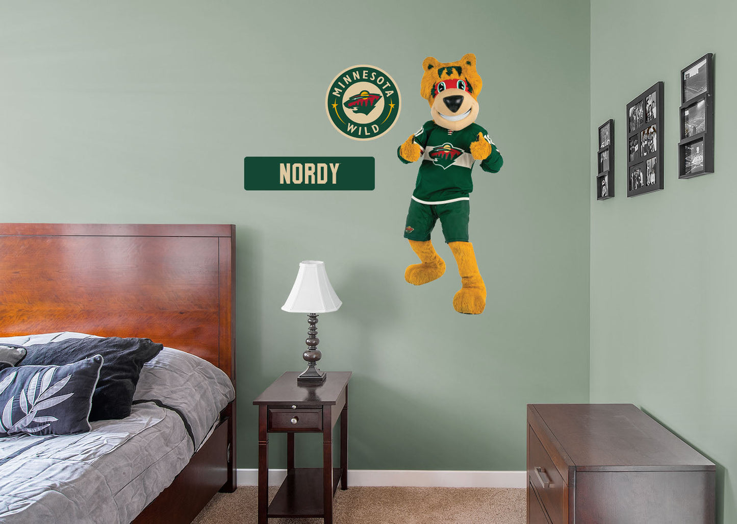 Minnesota Wild: Nordy  Mascot        - Officially Licensed NHL Removable Wall   Adhesive Decal