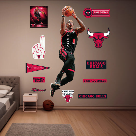 Chicago Bulls: DeMar DeRozan City Jersey        - Officially Licensed NBA Removable     Adhesive Decal