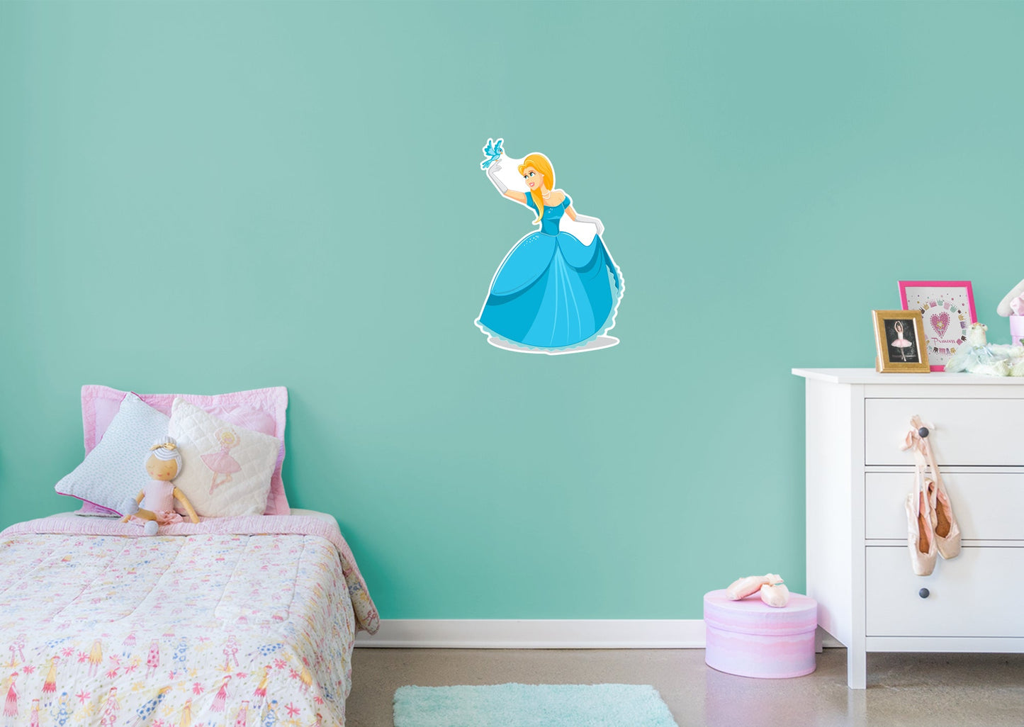 Nursery: Princess Dancing Character        -   Removable Wall   Adhesive Decal