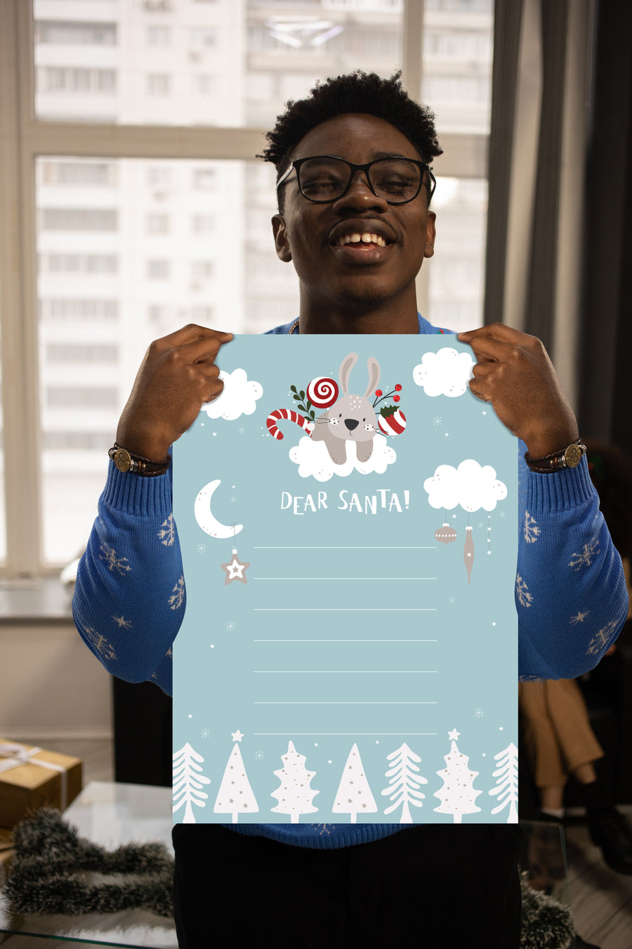 Christmas:  Clouds        -      Dry Erase Foam Core