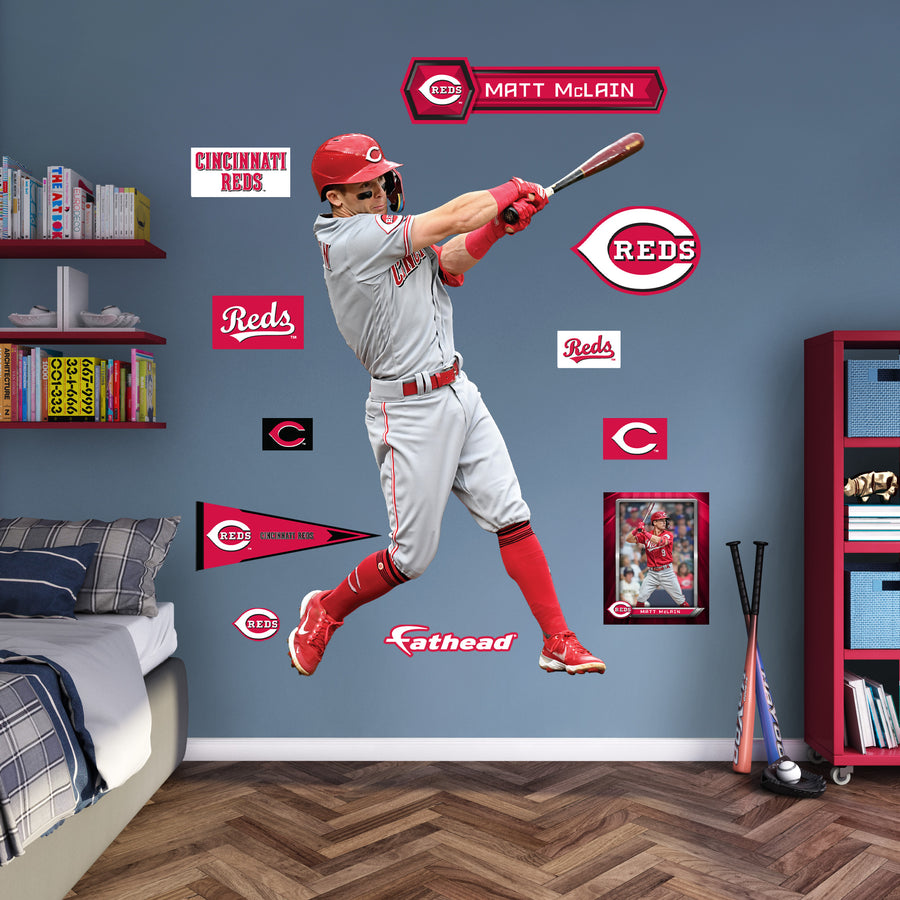 Cincinnati Reds - RealBig Matt McLain Collection - Official MLB - Reusable Vinyl Wall Decals