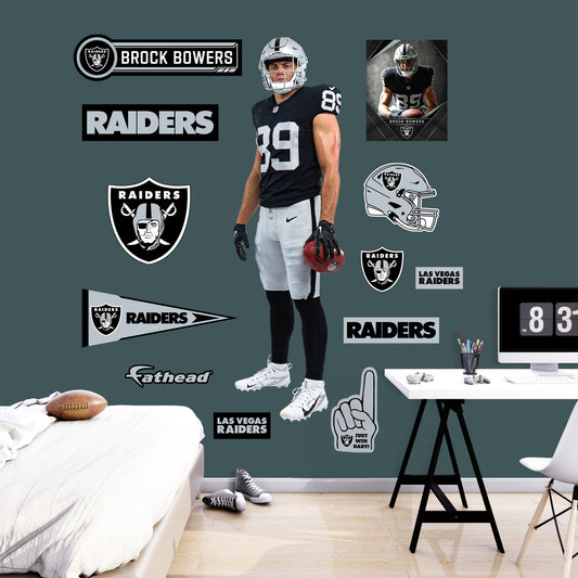 Las Vegas Raiders: Brock Bowers Preseason        - Officially Licensed NFL Removable     Adhesive Decal