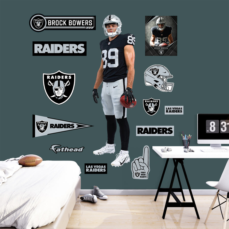Brock Bowers - RealBig Preseason Collection - Official NFL - Las Vegas Raiders - Reusable Vinyl Wall Decals