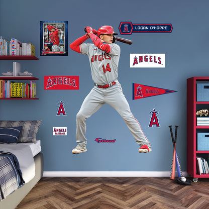 Los Angeles Angels: Logan O'Hoppe         - Officially Licensed MLB Removable     Adhesive Decal