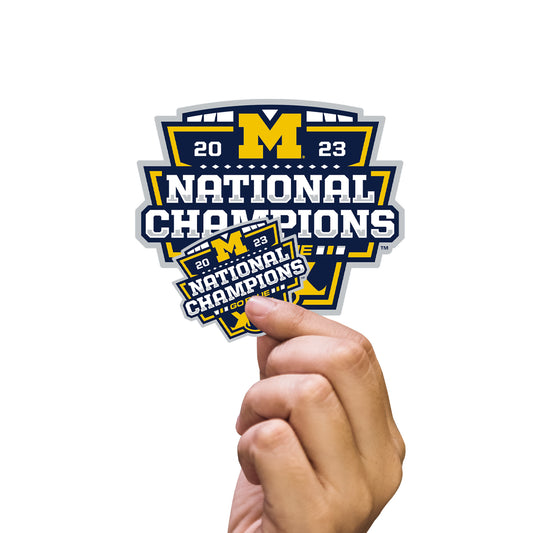 Michigan Wolverines:  2023 Football Champions Logo Minis        - Officially Licensed NCAA Removable     Adhesive Decal