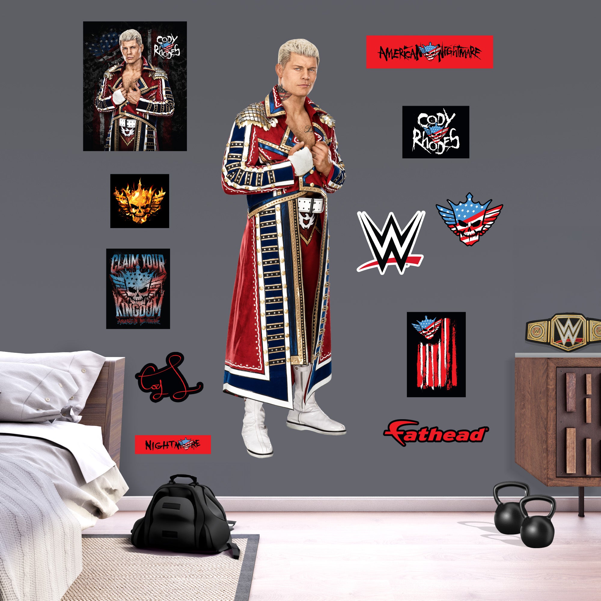 Cody Rhodes - RealBig Collection - Official WWE - Reusable Vinyl Wall ...