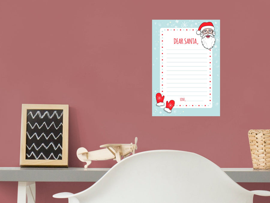 Christmas:  Happy Santa Dry Erase        -   Removable     Adhesive Decal