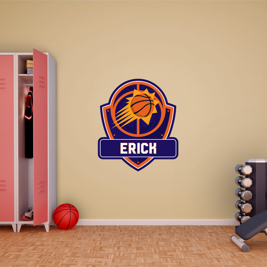 Phoenix Suns - Badge - With Personalized Name - Official NBA - Vinyl Transfer Decal