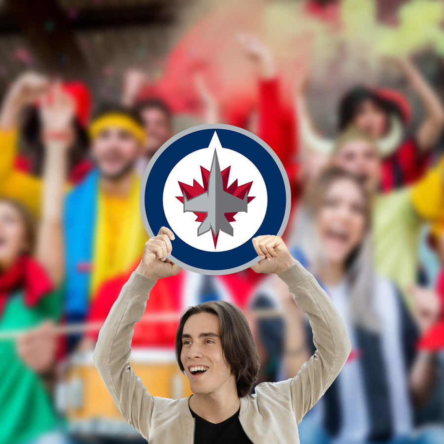 Logo - Big Head - Official NHL - Winnipeg Jets - Foam Core Cutout