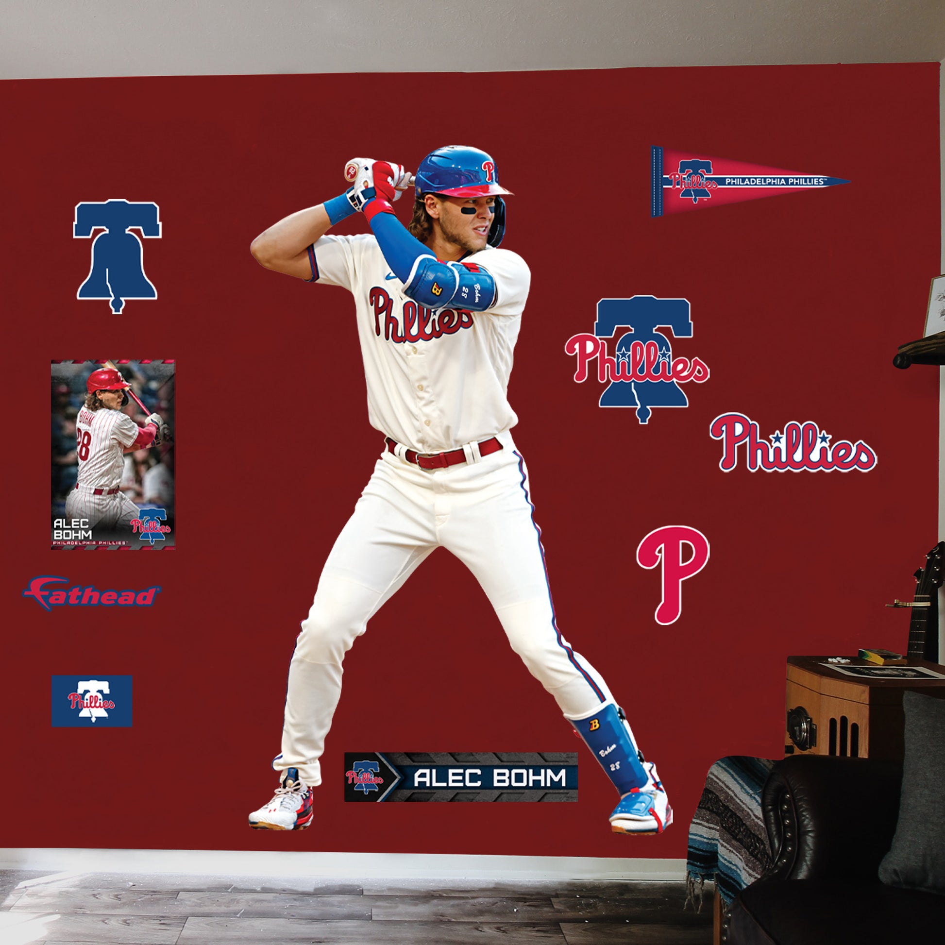 MLB 14 x 37 Banner Frame, Philadelphia Phillies 