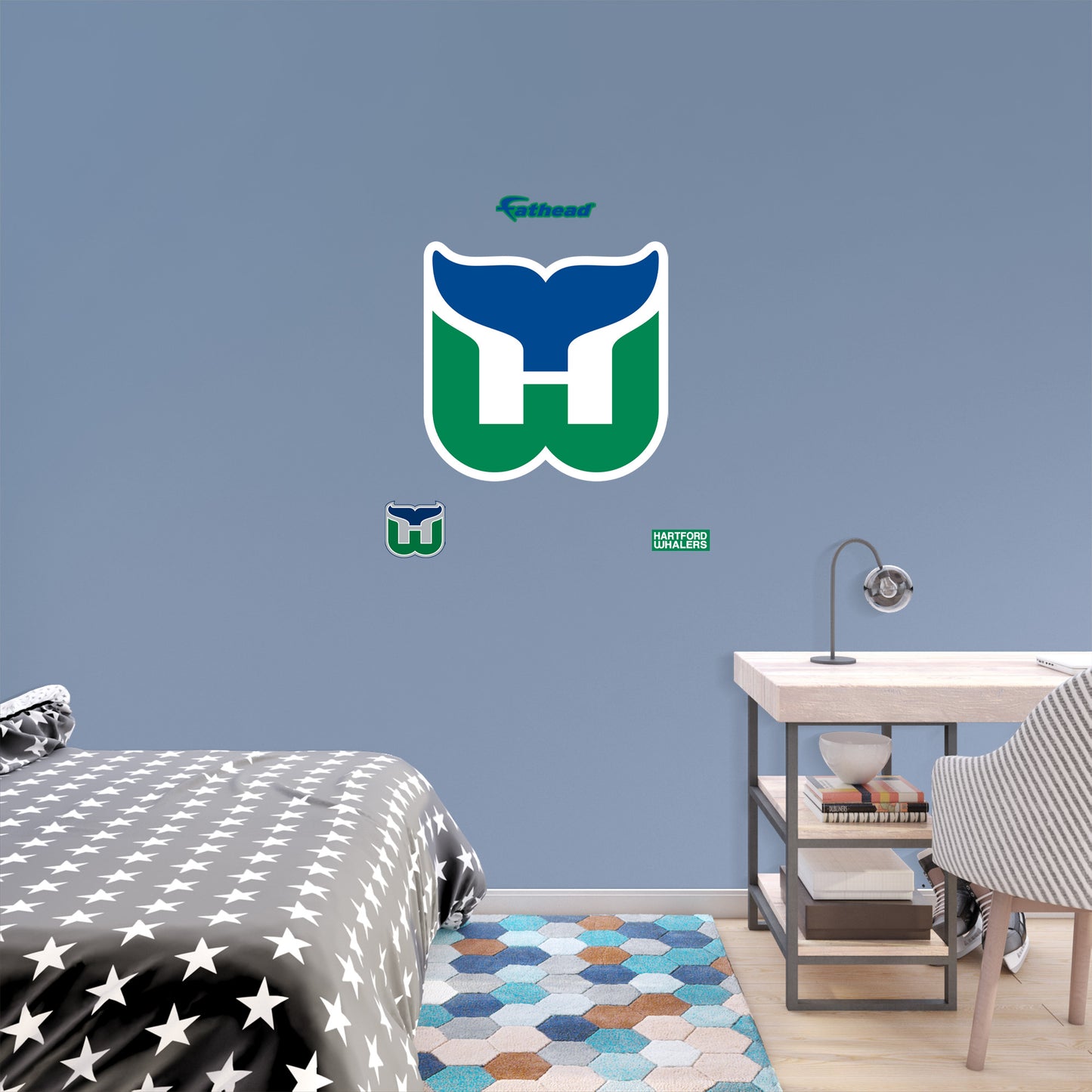 Hartford Whalers:  Vintage Logo        - Officially Licensed NHL Removable     Adhesive Decal