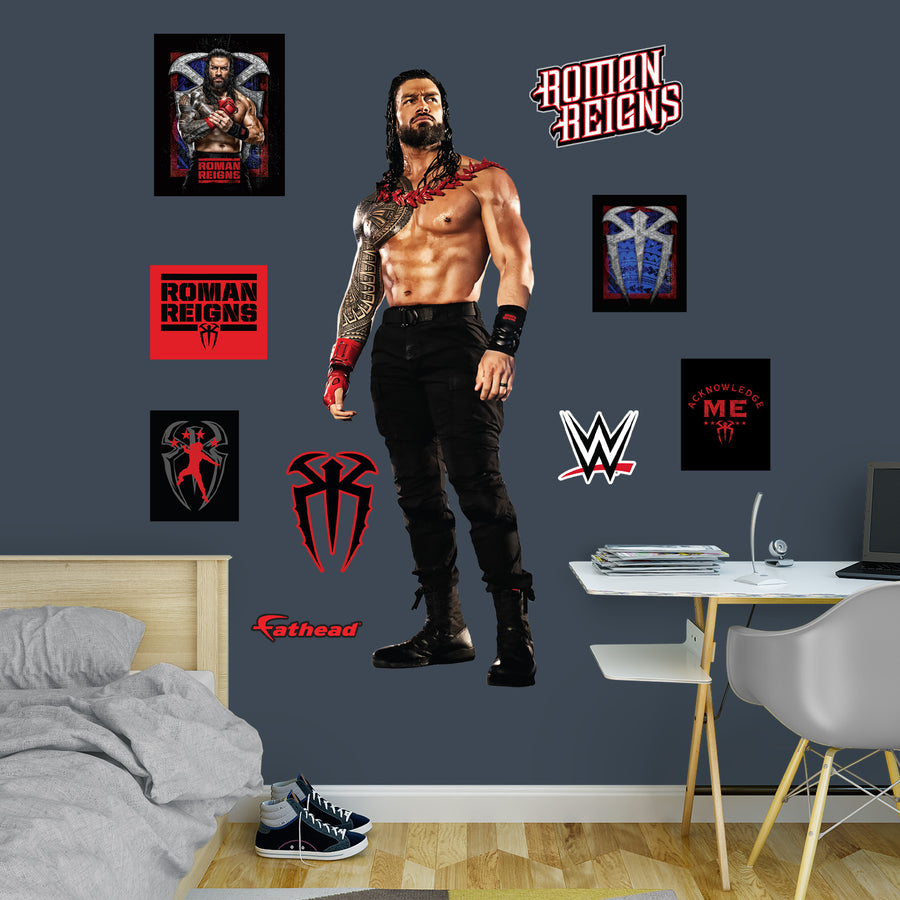 Roman Reigns - RealBig Tribal Chief Collection - Official WWE - Reusable Vinyl Wall Decals