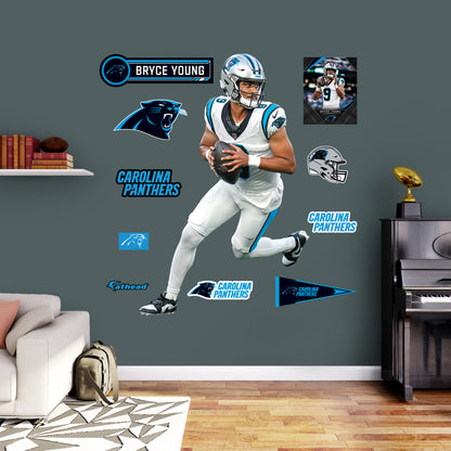 Carolina Panthers: Bryce Young         - Officially Licensed NFL Removable     Adhesive Decal