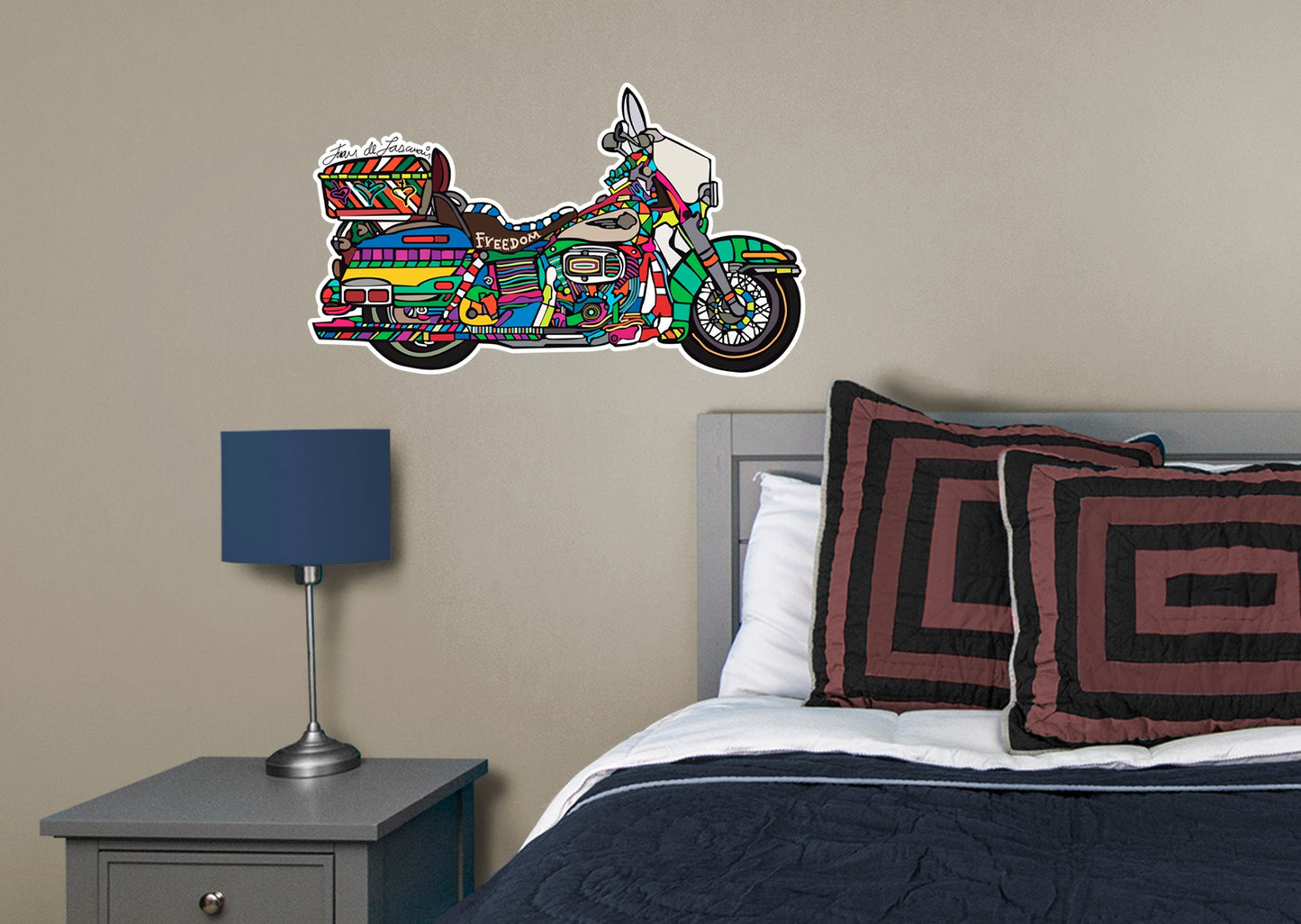 Dream Big Art:  Freedom Bike Icon        - Officially Licensed Juan de Lascurain Removable     Adhesive Decal
