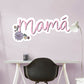 Mama Cursive Floral        - Officially Licensed Big Moods Removable     Adhesive Decal