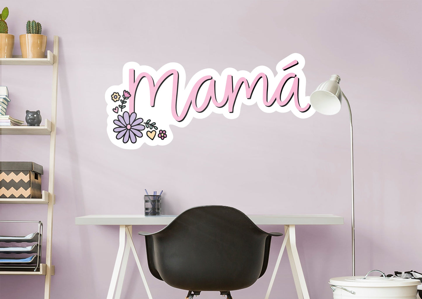 Mama Cursive Floral        - Officially Licensed Big Moods Removable     Adhesive Decal