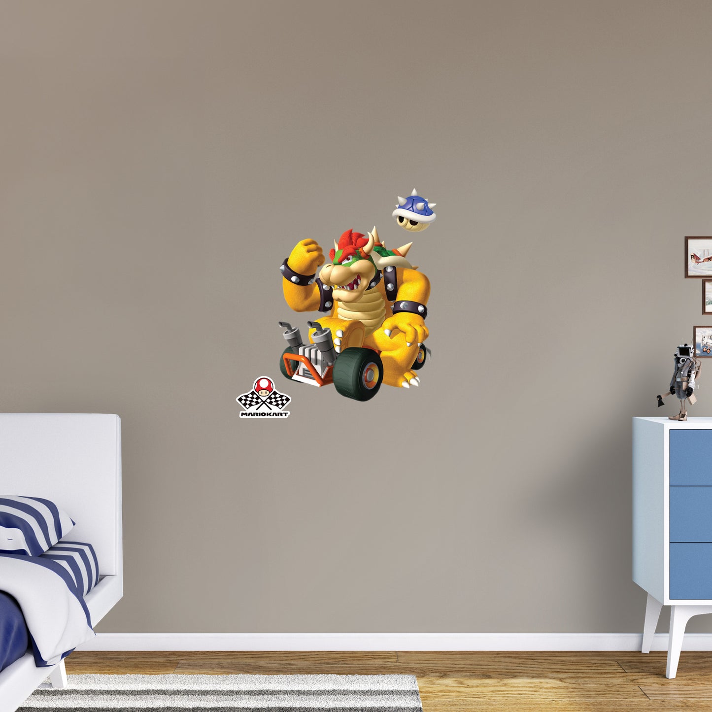 Mario Kart: Bowser RealBig        - Officially Licensed Nintendo Removable     Adhesive Decal