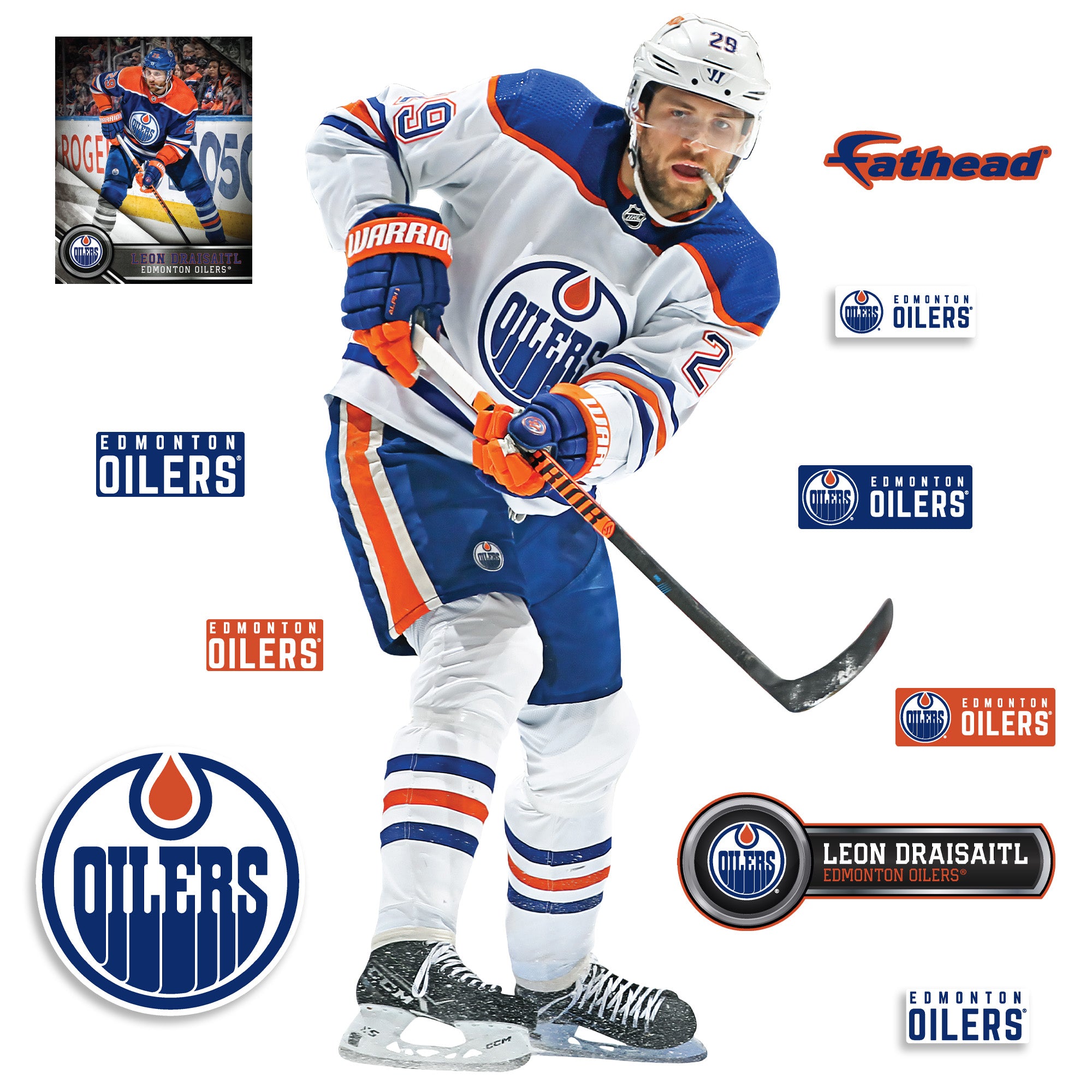 Edmonton Oilers: Leon Draisaitl - Officially Licensed NHL Removable  Adhesive Decal