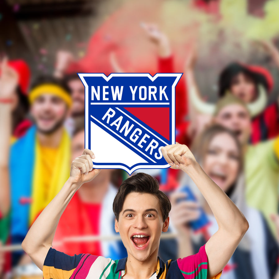 Logo - Big Head - Official NHL - New York Rangers - Foam Core Cutout