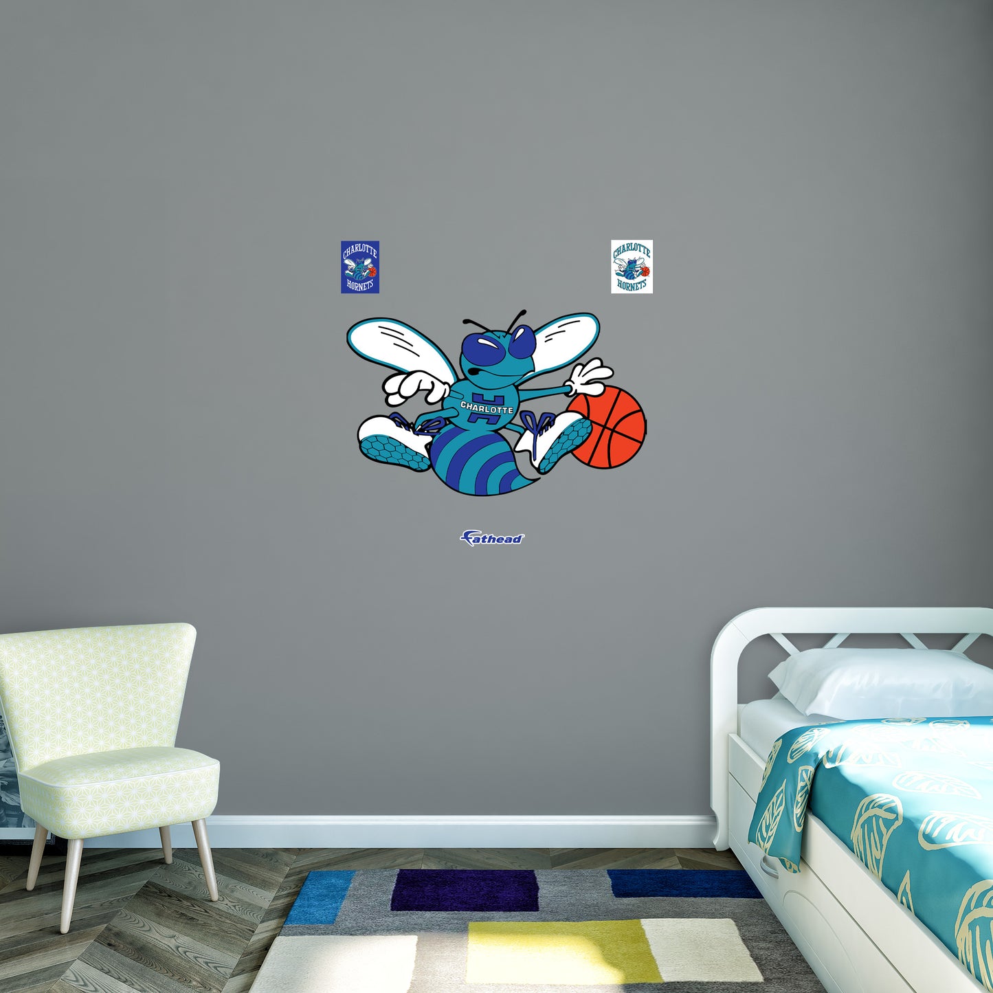 Charlotte Hornets - RealBig Classic Logo Collection - Official NBA - Reusable Vinyl Wall Decals