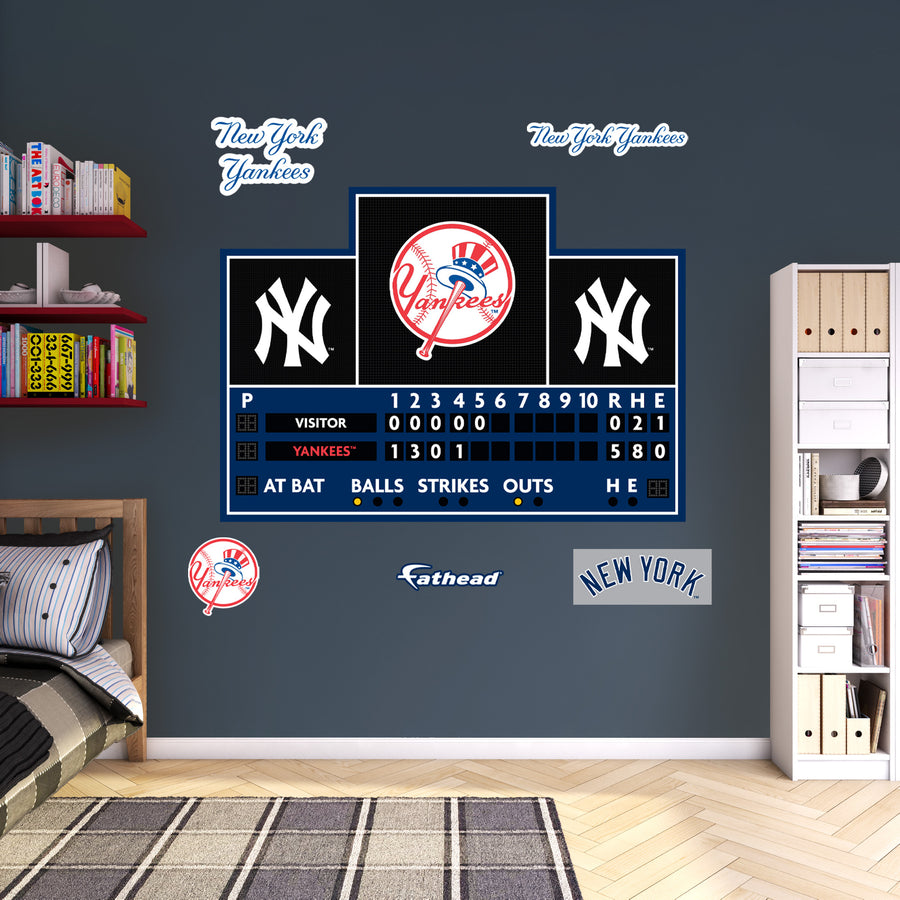 New York Yankees - RealBig Scoreboard Collection - Official MLB - Reusable Vinyl Wall Decals