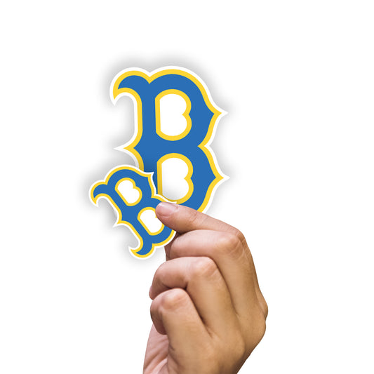 Boston Red Sox:   "B" City Connect Logo Minis        - Officially Licensed MLB Removable     Adhesive Decal