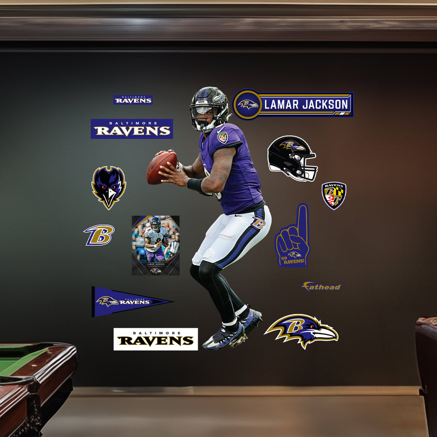 Lamar Jackson - RealBig Collection - Official NFL - Baltimore Ravens - Reusable Vinyl Wall Decals #4
