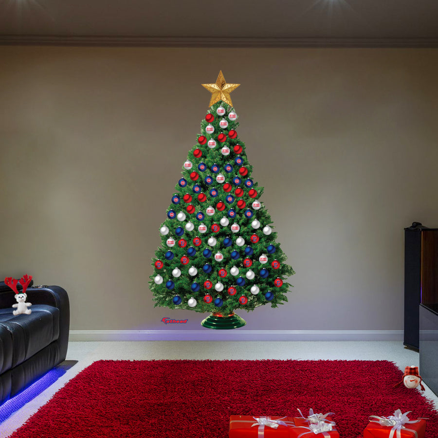 Detroit Pistons - Decorate Your Own Christmas Tree - Official NBA - Reusable Vinyl Wall Decals