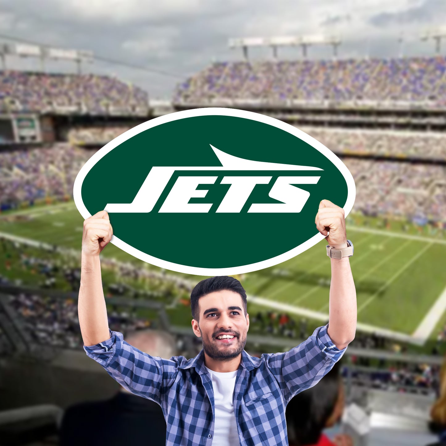 New York Jets:  Foamcore Logo   Foam Core Cutout  - Officially Licensed NFL    Big Head