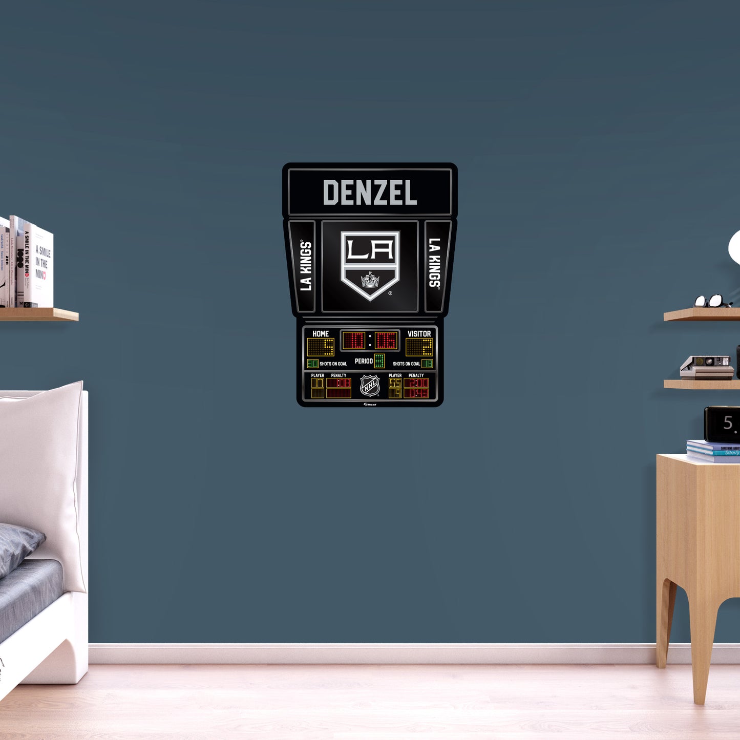 Los Angeles Kings: Scoreboard Personalized Name        - Officially Licensed NHL Removable     Adhesive Decal