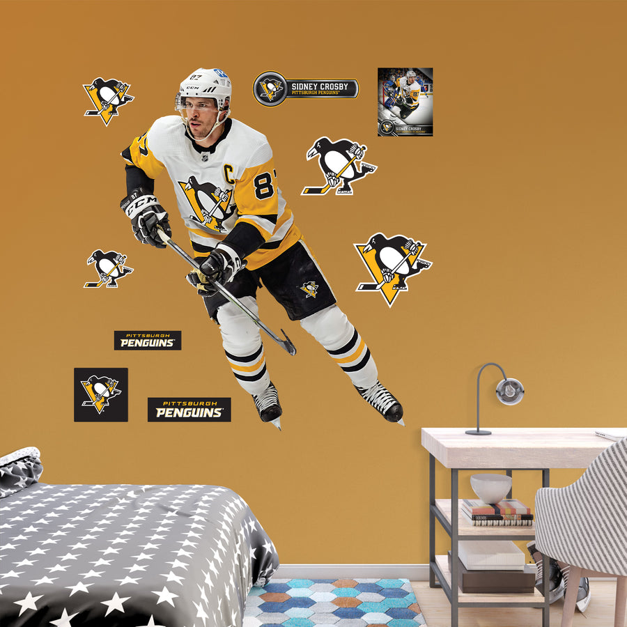 Sidney Crosby - RealBig Collection - Official NHL - Pittsburgh Penguins - Reusable Vinyl Wall Decals #4