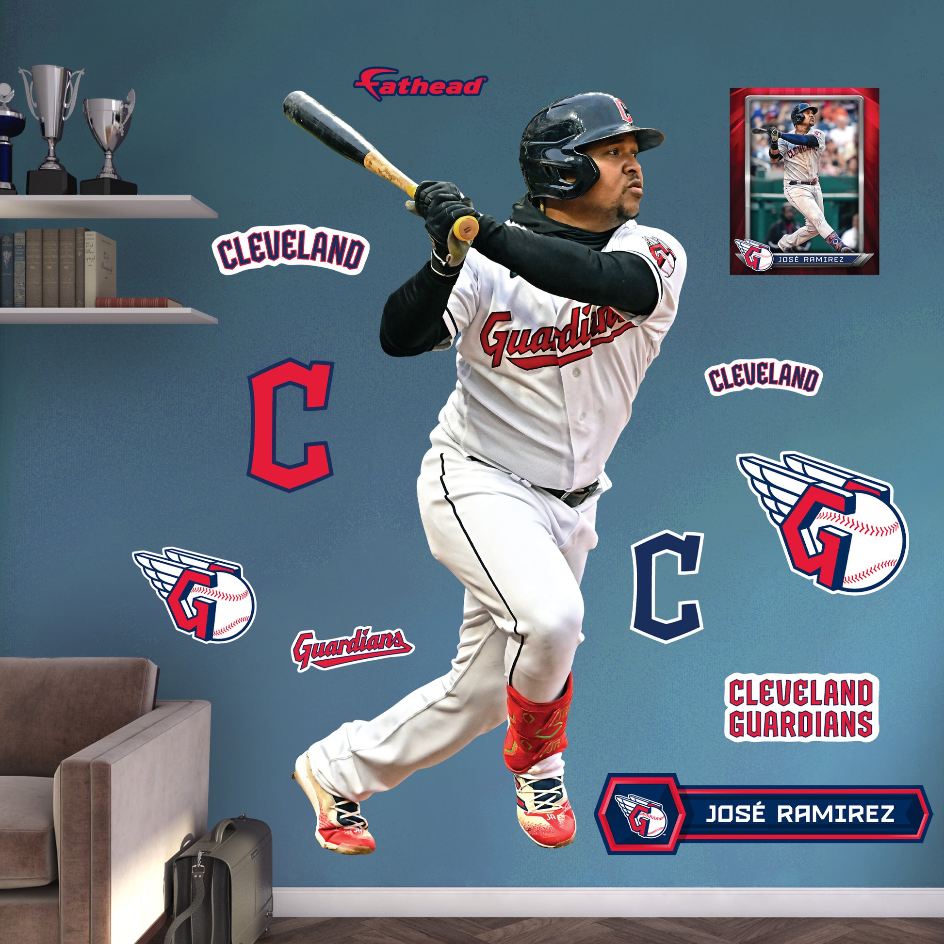 Cleveland Guardians: José Ramirez 2023 - Officially Licensed MLB Remov –  Fathead