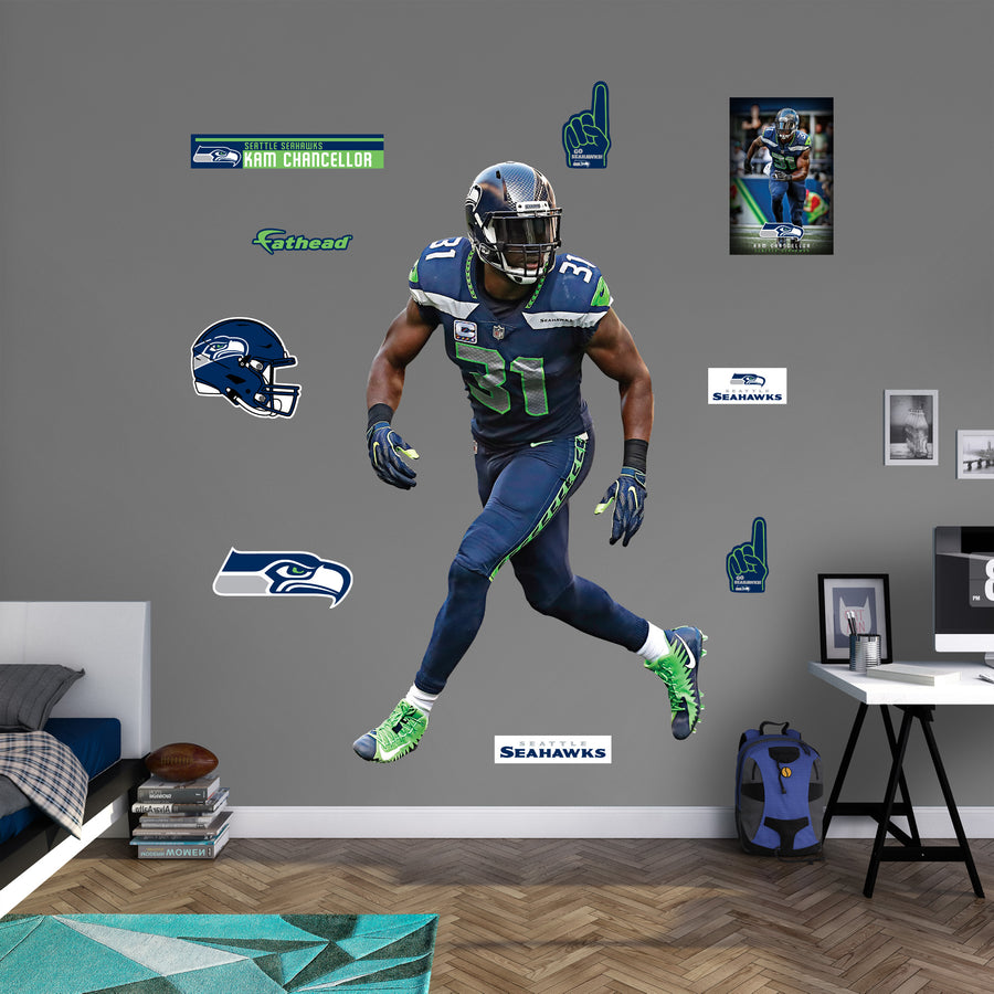 Kam Chancellor Legend - RealBig Collection - Official NFL - Seattle Seahawks - Reusable Vinyl Wall Decals