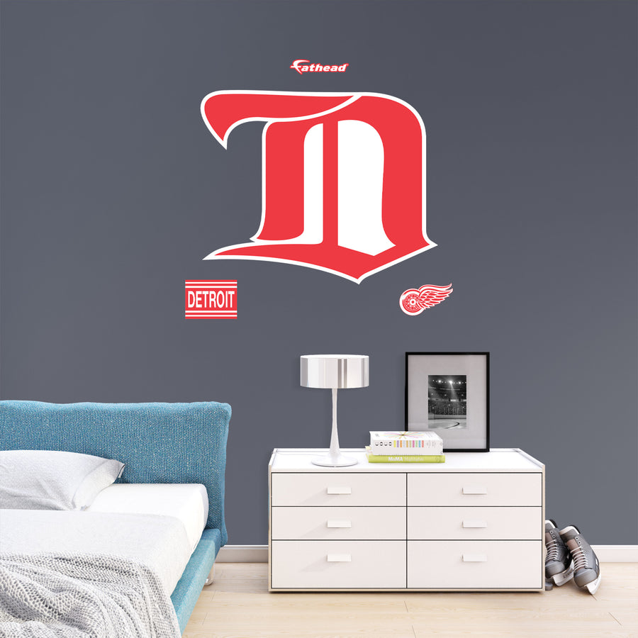 Detroit Red Wings - RealBig Vintage Logo Collection - Official NHL - Reusable Vinyl Wall Decals #2