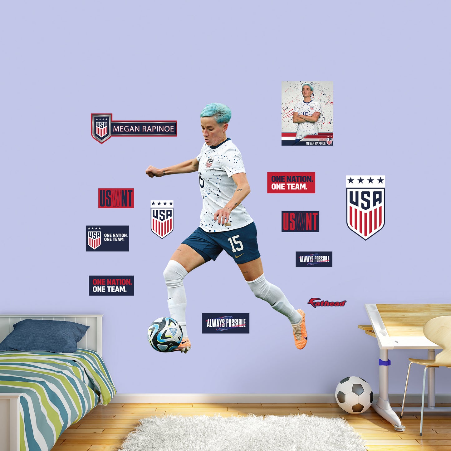 Megan Rapinoe 2023        - Officially Licensed USWNT Removable     Adhesive Decal
