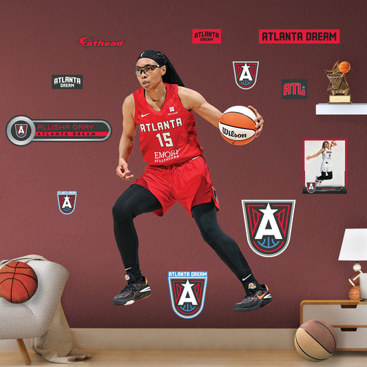 Atlanta Dream: Allisha Gray         - Officially Licensed WNBA Removable     Adhesive Decal