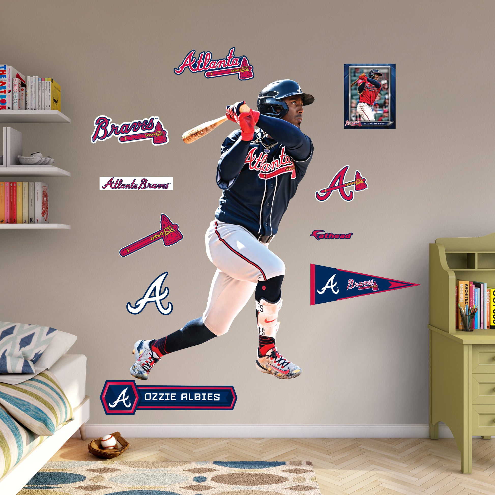 Atlanta Braves: Ozzie Albies 2022 Poster - Officially Licensed MLB Rem
