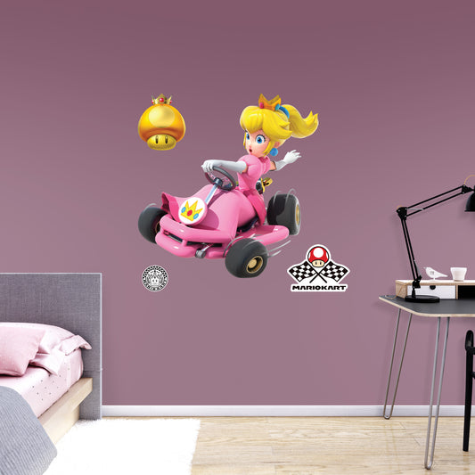 Mario Kart: Princess Peach RealBig        - Officially Licensed Nintendo Removable     Adhesive Decal