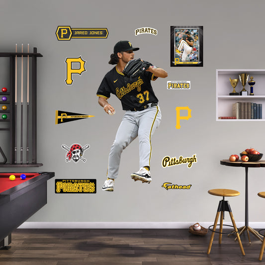 Pittsburgh Pirates: Jared Jones         - Officially Licensed MLB Removable     Adhesive Decal