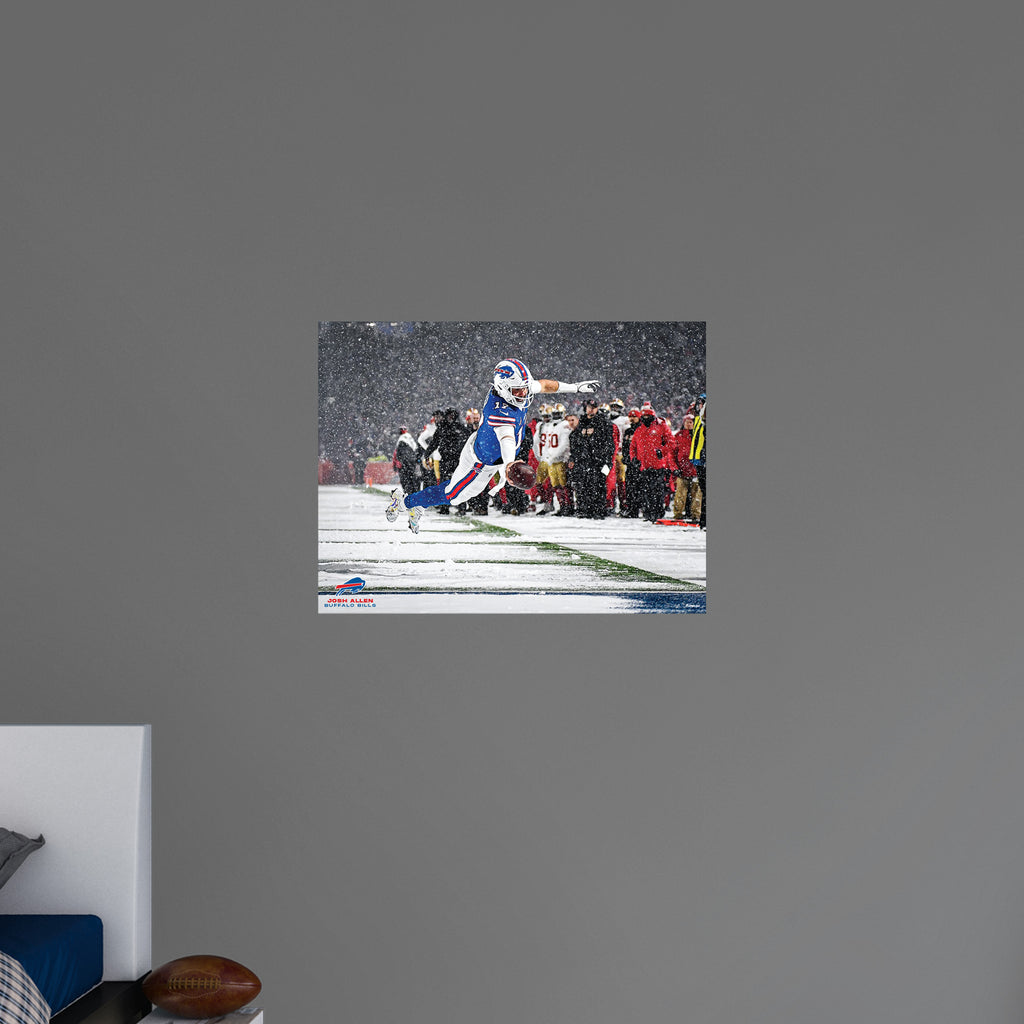Diving Touchdown Background Josh Allen - Diving Touchdown - Peel & Stick Poster - Official NFL - B ...