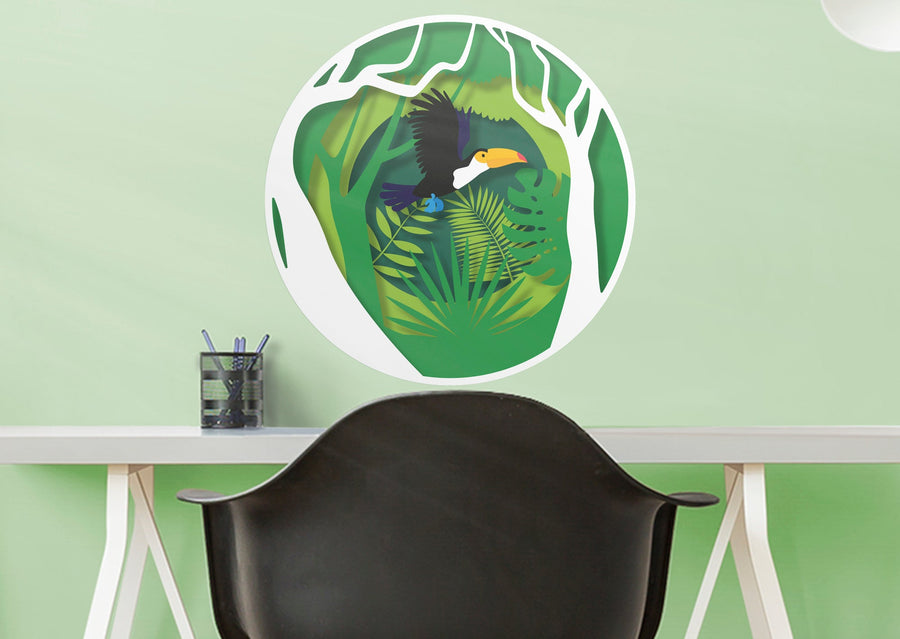 Jungle:  Flying Icon        -   Removable     Adhesive Decal
