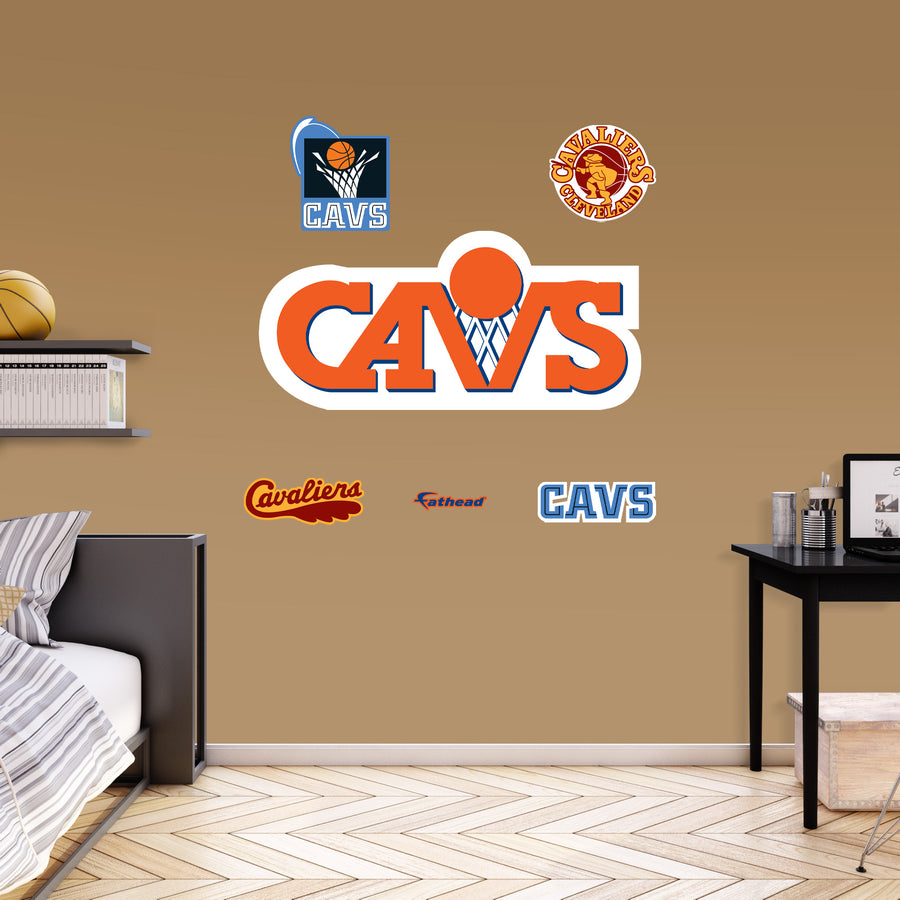 Cleveland Cavaliers - RealBig Classic Logo Collection - Official NBA - Reusable Vinyl Wall Decals