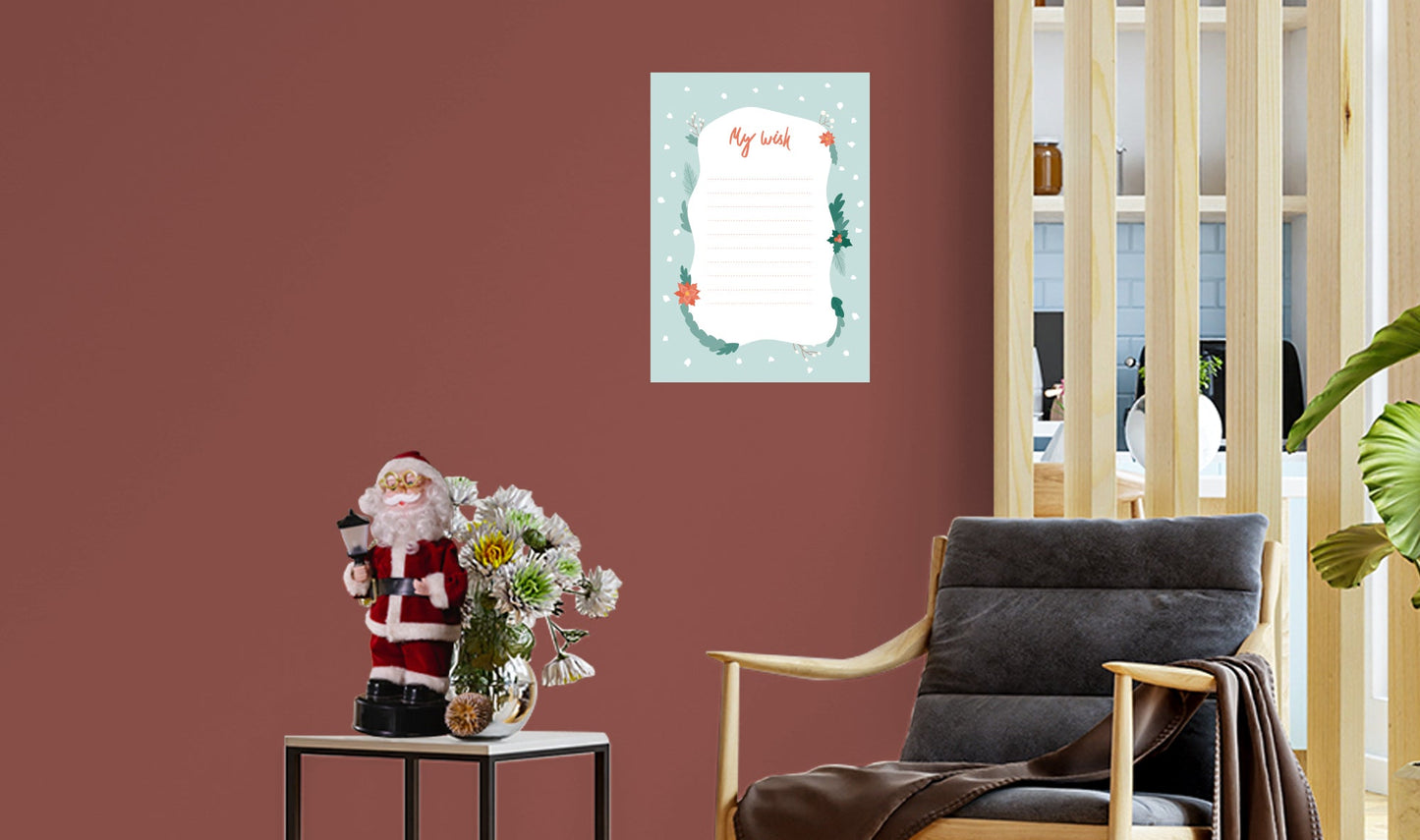 Christmas:  Snowy Dry Erase        -   Removable     Adhesive Decal