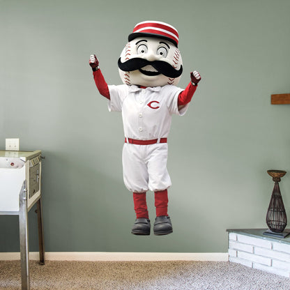 Cincinnati Reds: Mr. Redlegs Mascot - Officially Licensed MLB Removable Wall Decal