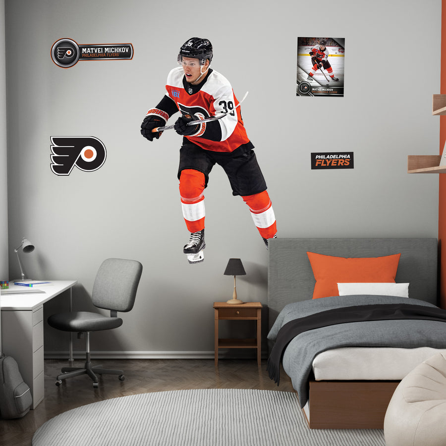 Matvei Michkov - Realbig Collection - Official NHL - Philadelphia Flyers - Reusable Vinyl Wall Decals
