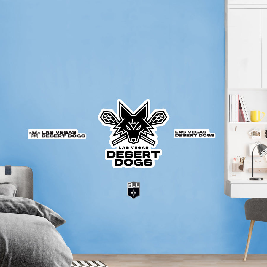 Las Vegas Desert Dogs:   Logo        - Officially Licensed NLL Removable     Adhesive Decal
