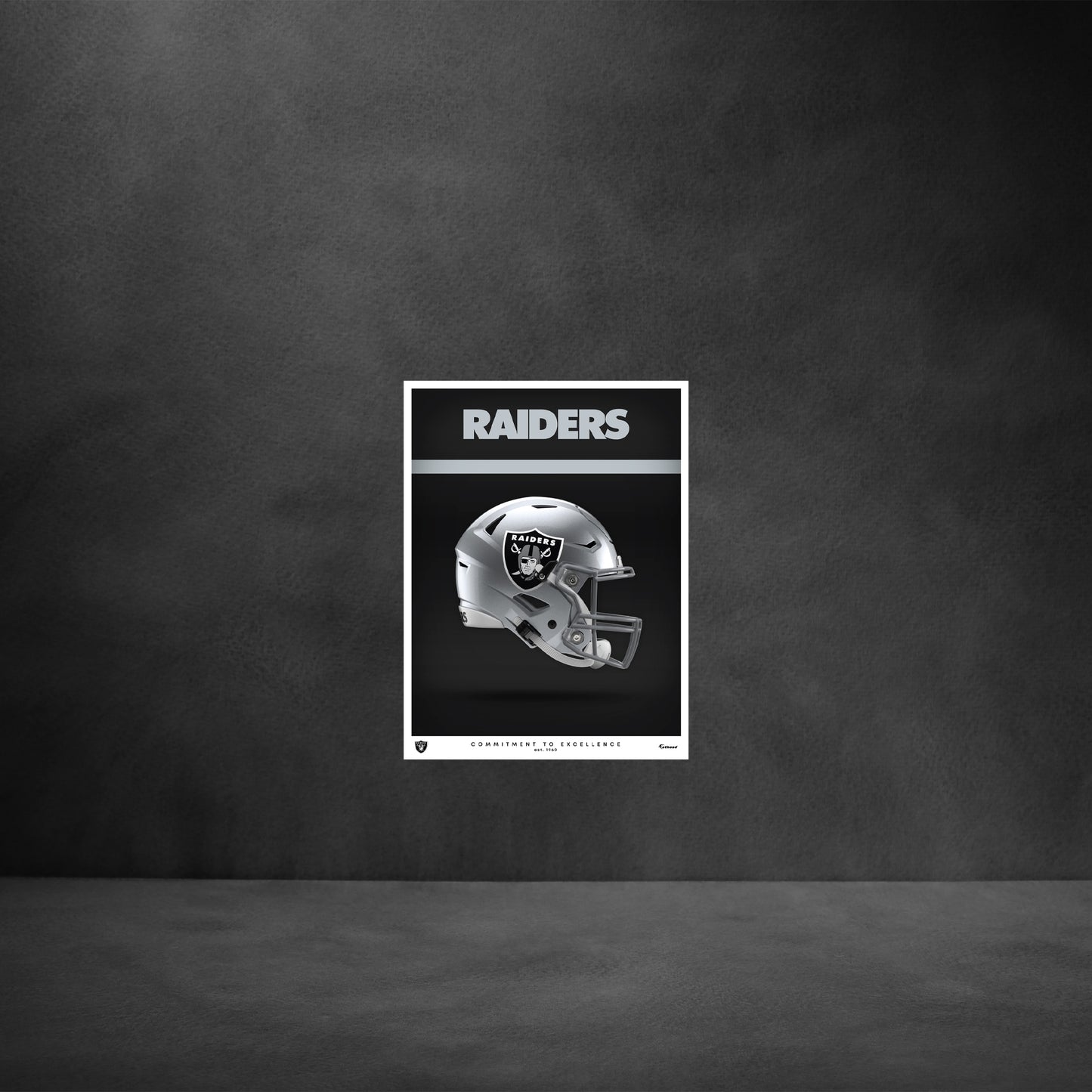 Las Vegas Raiders - Helmet Series - Peel & Stick Poster - Official NFL - Reusable Vinyl Wall Decal