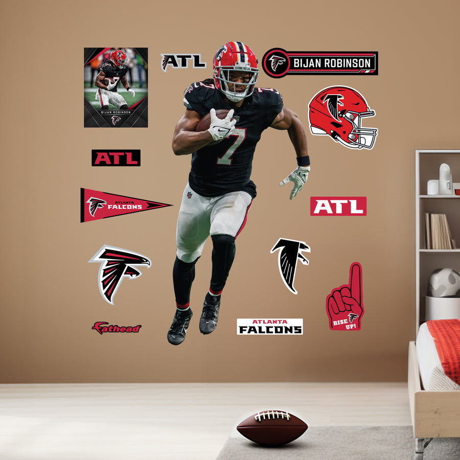 Bijan Robinson - RealBig Throwback Collection - Official NFL - Atlanta Falcons - Reusable Vinyl Wall Decals