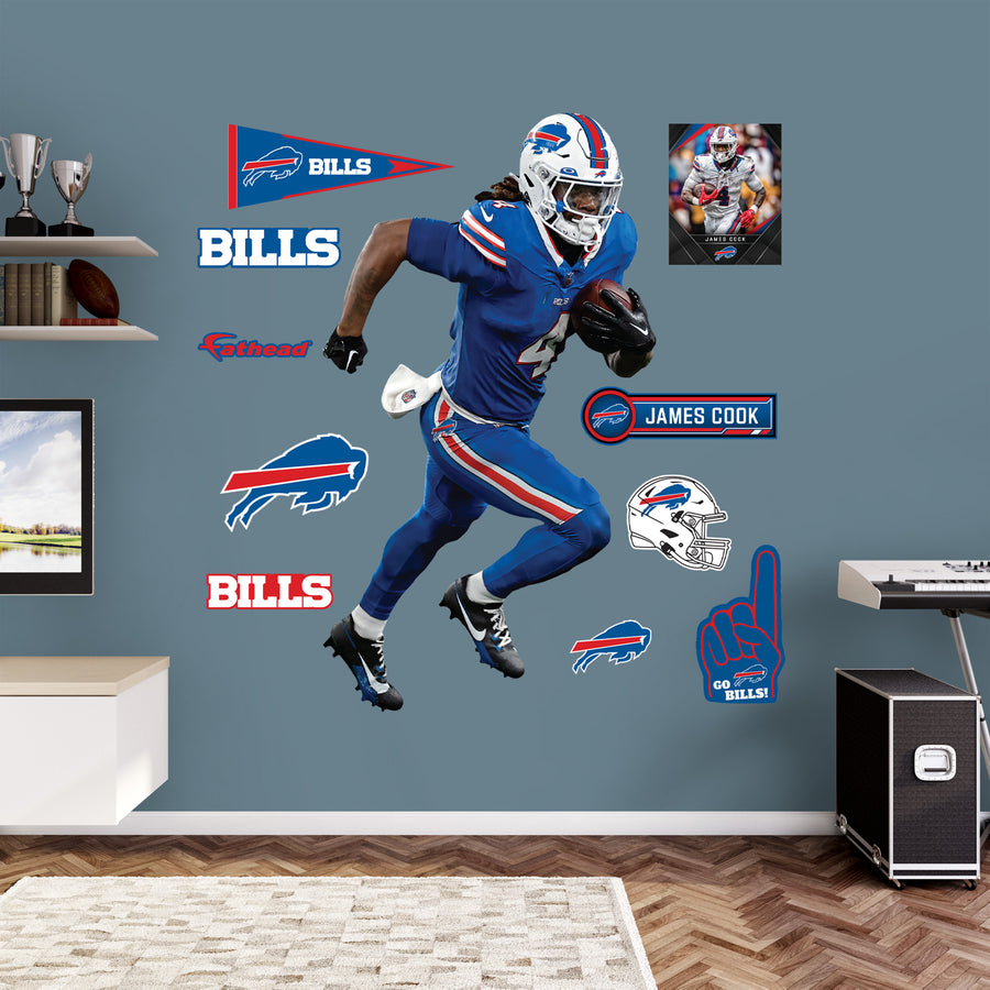 James Cook - RealBig Collection - Official NFL - Buffalo Bills - Reusable Vinyl Wall Decals