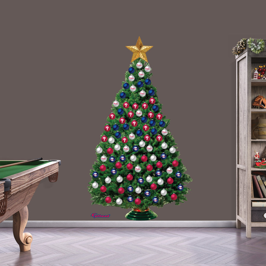 Philadelphia Phillies - Decorate Your Own Christmas Tree - Official MLB - Reusable Vinyl Wall Decals